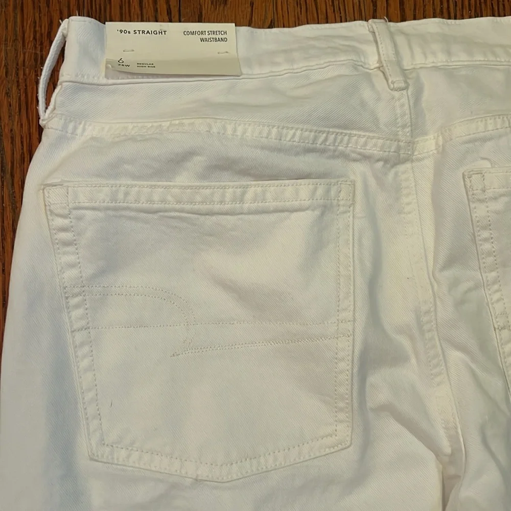 American Eagle 90s Straight Jeans white color size 6 - Picture 6 of 8